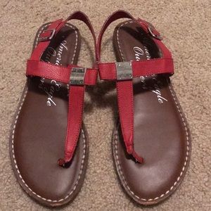 American Eagle Red Sandals